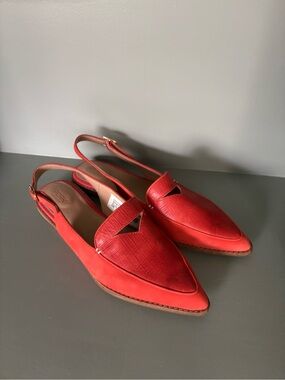 Women’s Sperry Orange Pointed Slingback Flats